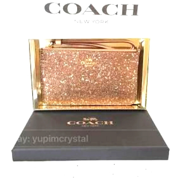 🆕 COACH WRISTLET GOLD START GLITTER - Picture 4 of 12